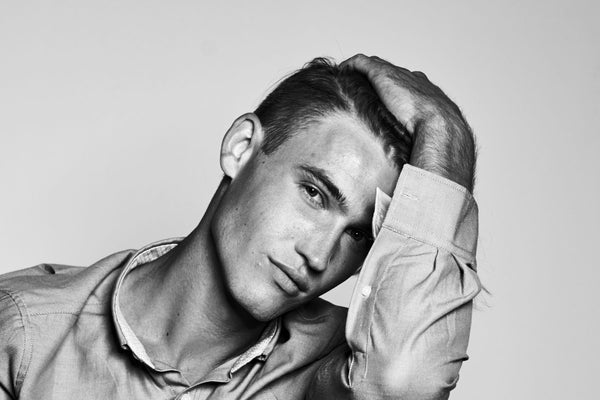 handsome man for men's grooming products